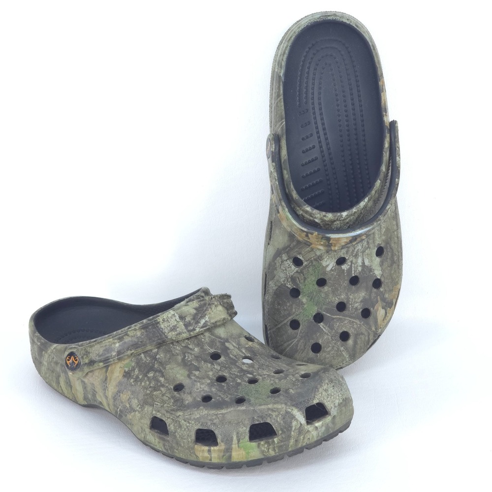 Crocs Realtree APX Classic Clogs Mens 11 Camo Hunting Outdoor Comfort Vacation